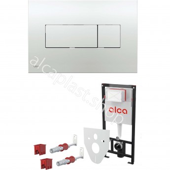 Комплект ALCAPLAST SET 3v1 AM101/1120-31 RU M371-0001 для установки унитаза с панелью смыва, хром Комплект ALCAPLAST SET 3v1 AM101/1120-31 RU M371-0001 для установки унитаза с панелью смыва, хром