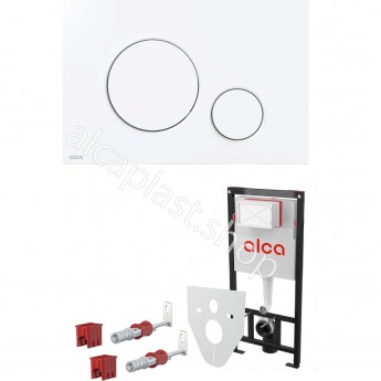 Комплект ALCAPLAST SET 4v1 AM101/1120-41 RU M670-0001 для установки унитаза с белой панелью смыва Комплект ALCAPLAST SET 4v1 AM101/1120-41 RU M670-0001 для установки унитаза с белой панелью смыва
