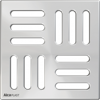 Решетка ALCAPLAST MPV008 102х102 мм нержавеющая сталь AISI 316L