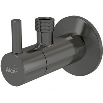 Угловой вентиль ALCAPLAST GUN METAL ARV001-GM-P с фильтром 1/2"х3/8" глянец