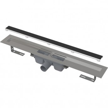 Водоотводящий желоб ALCAPLAST APZ15S-950 без порогов, с решеткой под кладку камня Marble, горизонтальный сток
